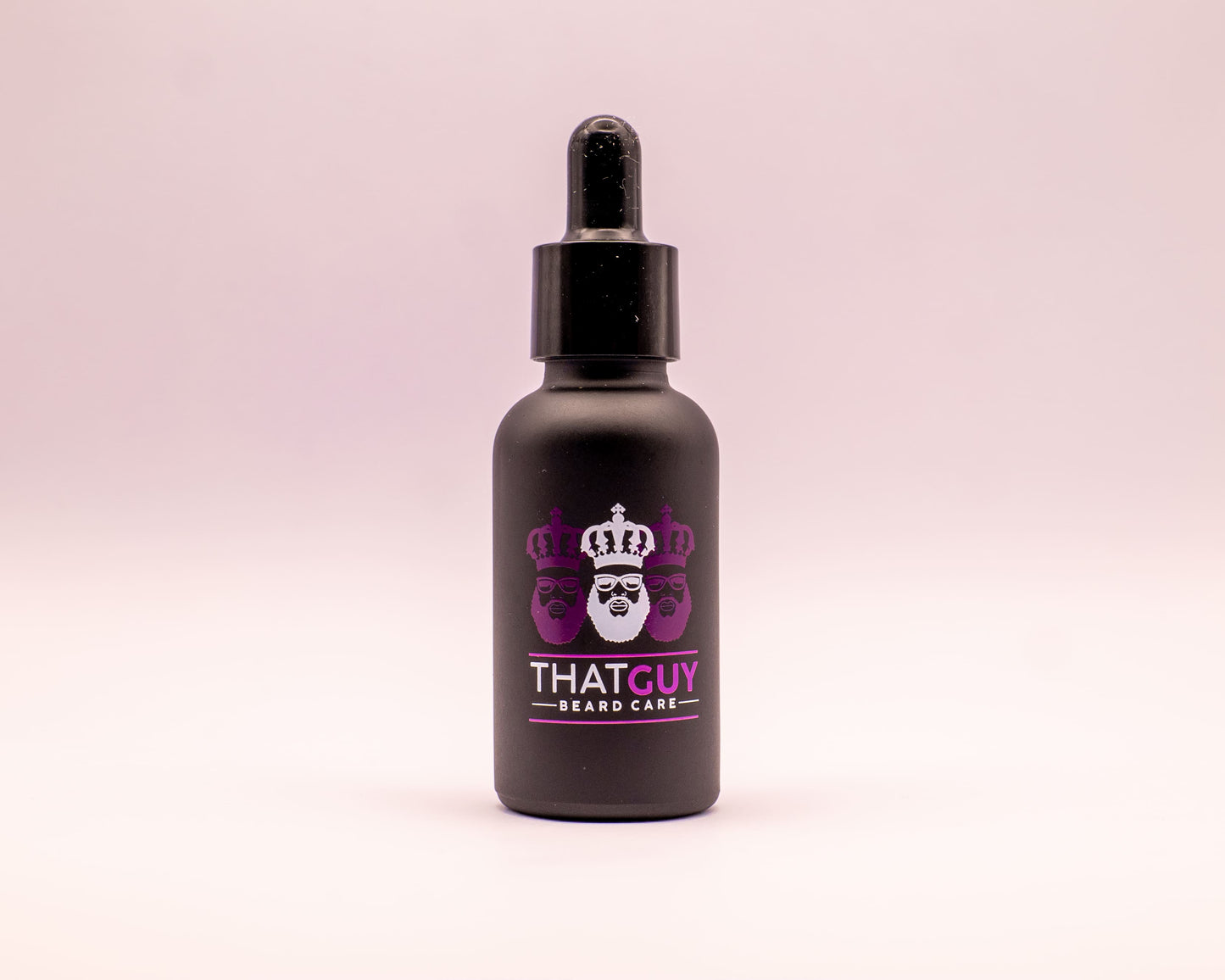 Custom Beard Oil in dark bottle with essential oils blend
