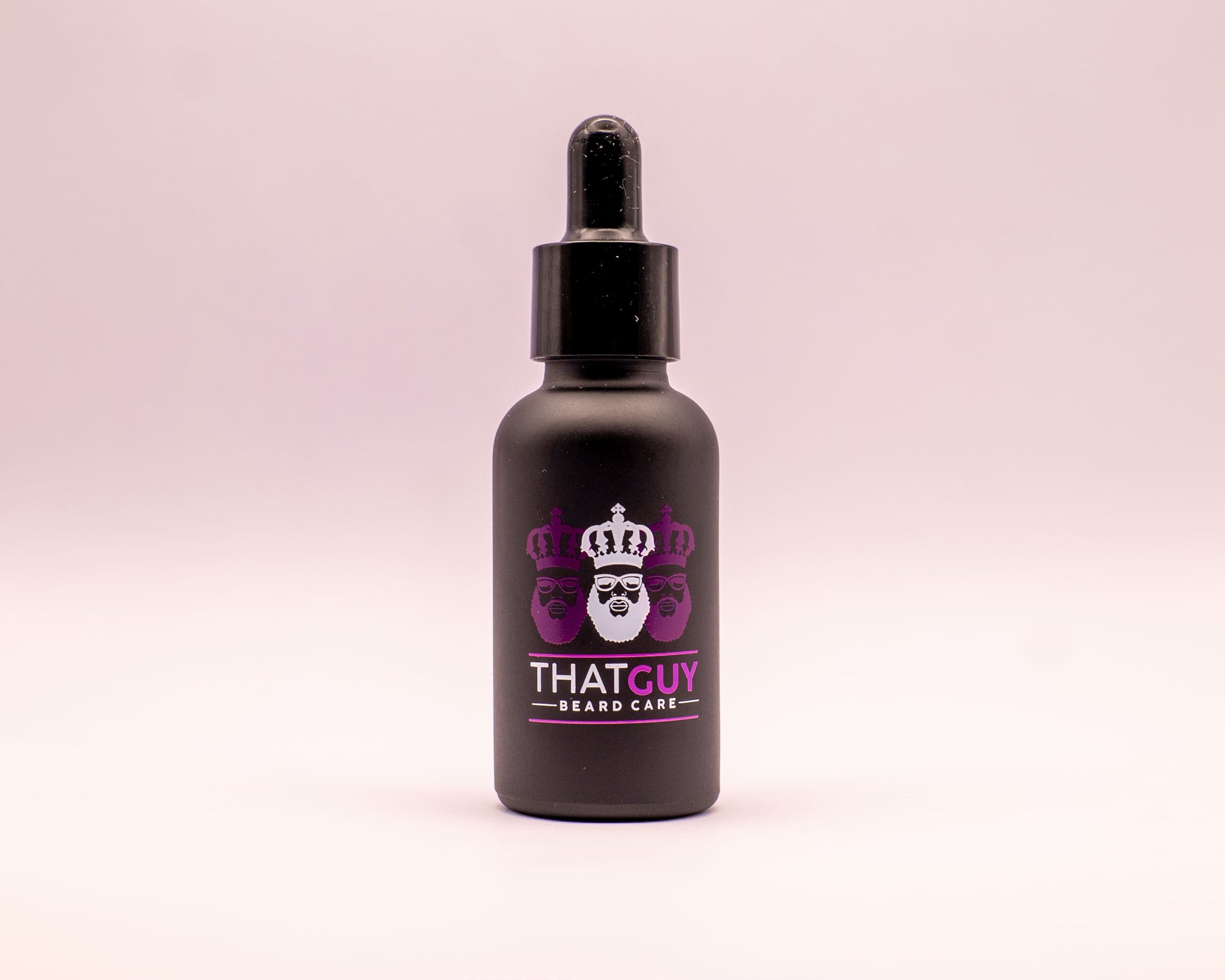 Custom Beard Oil in dark bottle with essential oils blend